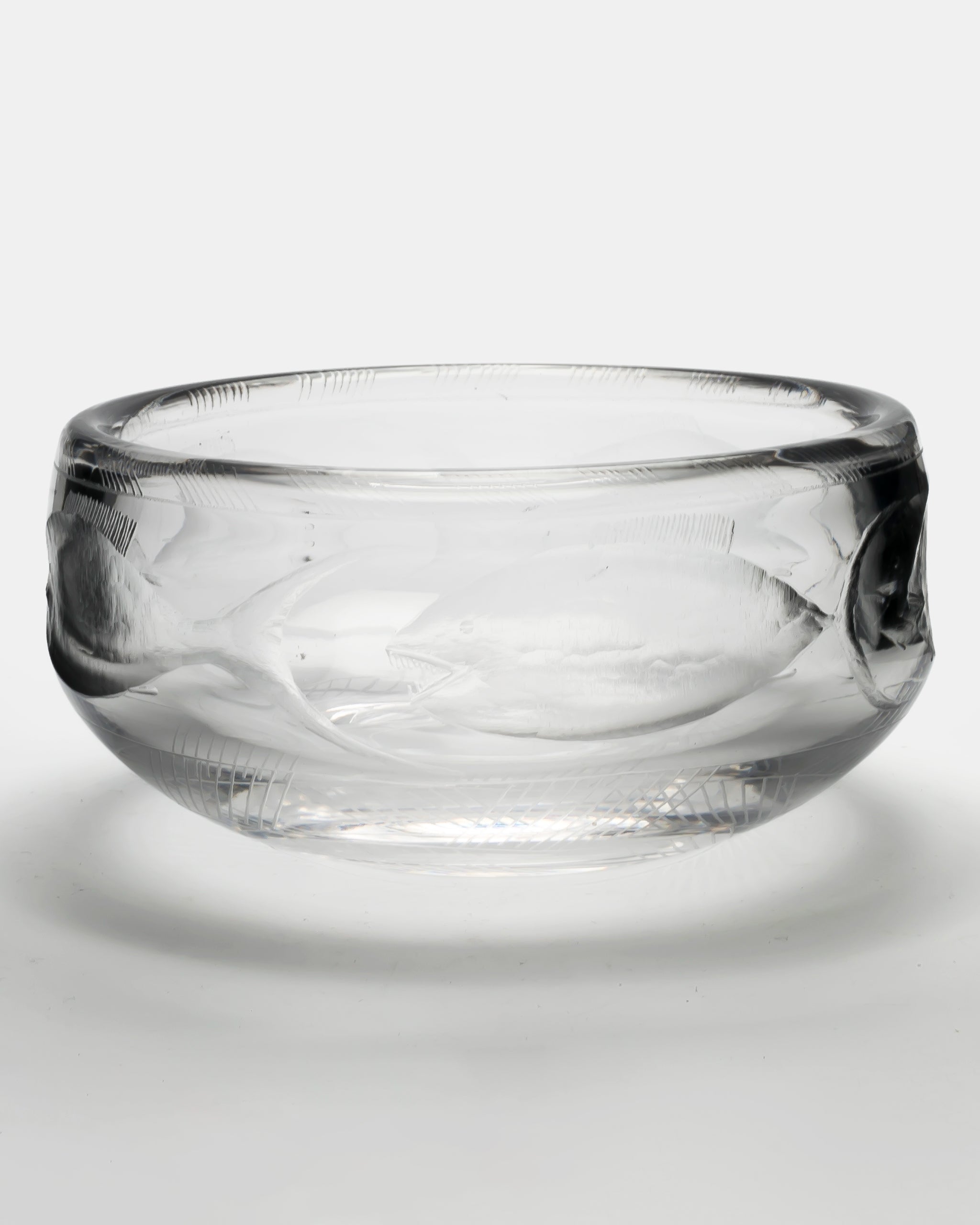 ERIK HÖGLUND | ENGRAVED BOWL(CRYSTAL) H865 | BODA – ELEPHANT