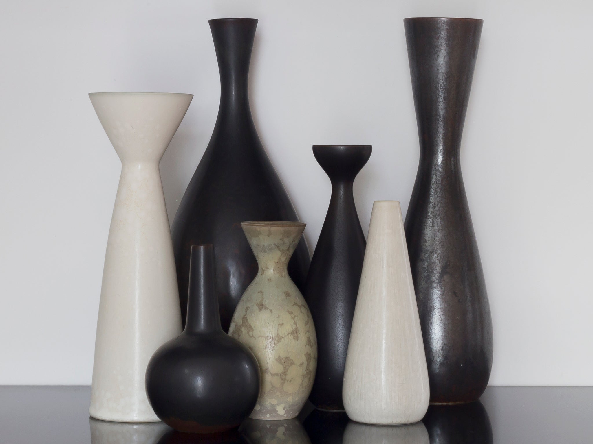 【美品】 Carl Harry Stalhane　花器 140: CARL-HARRY STÅLHANE, collection of fifteen vases