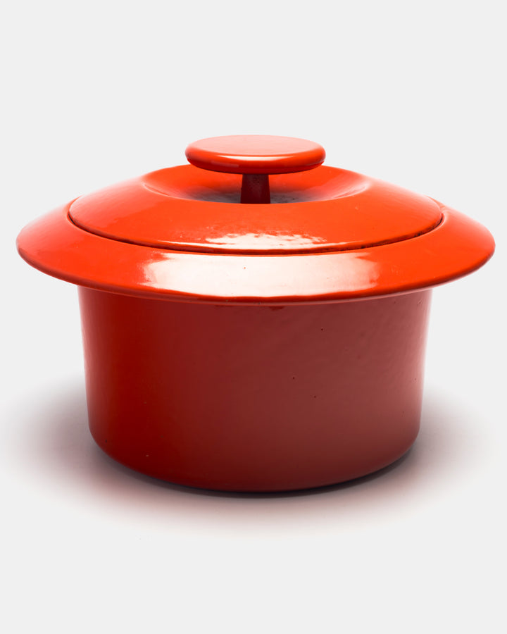"FLYING SAUCER" CAST IRON POT(RED)