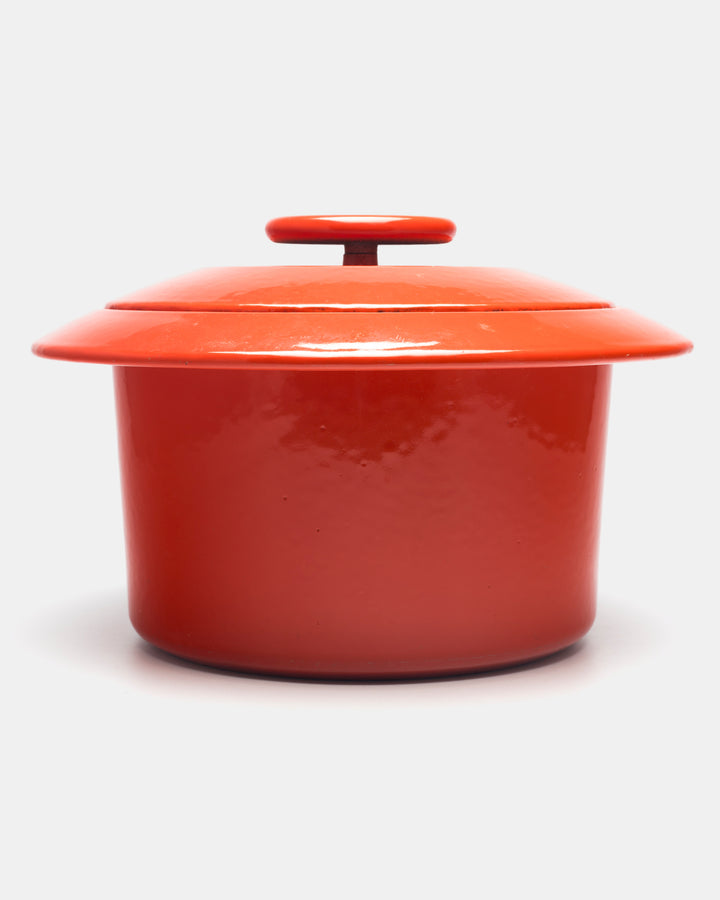 "FLYING SAUCER" CAST IRON POT(RED)