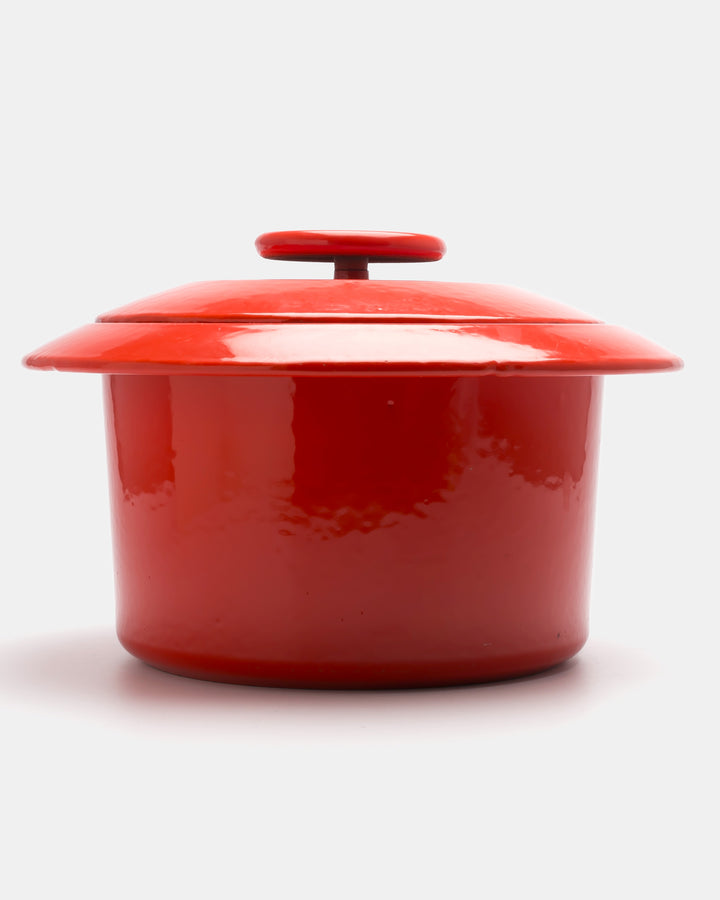 "FLYNG SAUSER" CAST IRON POT(RED)