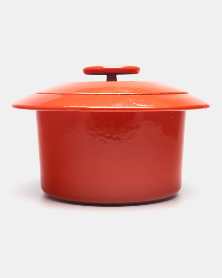 "FLYING SAUCER" CAST IRON POT(RED)