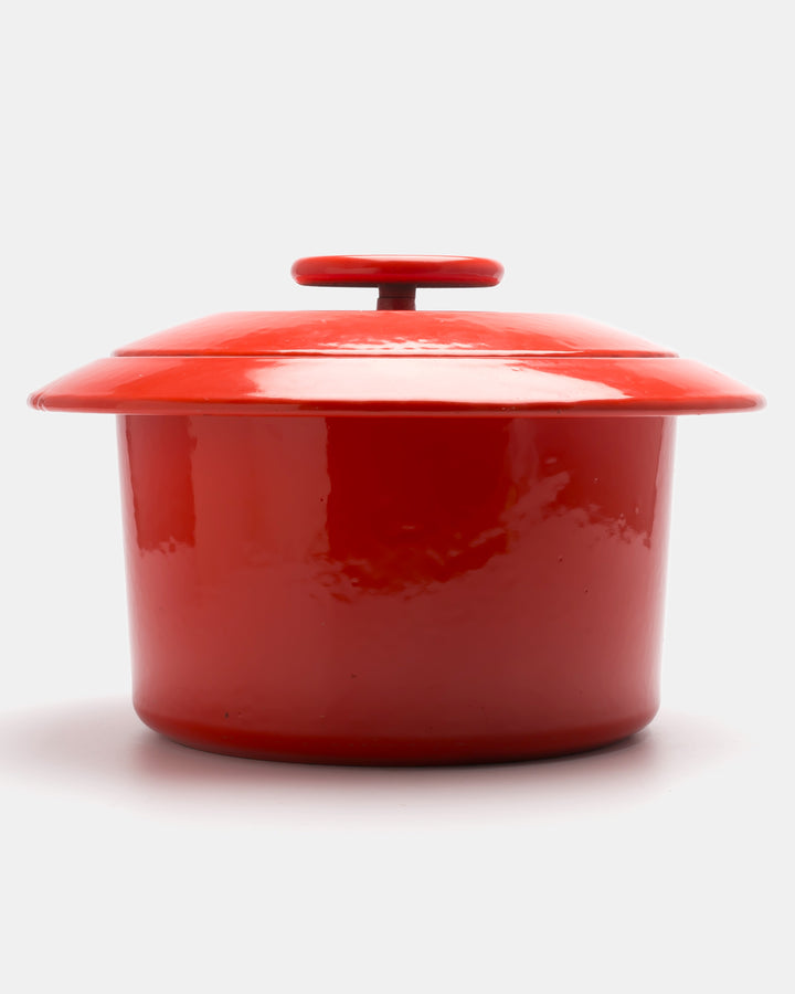 "FLYNG SAUSER" CAST IRON POT(RED)