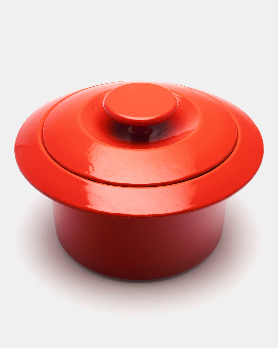 "FLYING SAUCER" CAST IRON POT(RED)