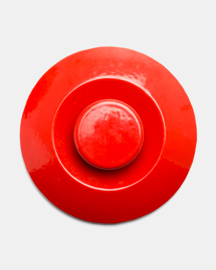 "FLYNG SAUSER" CAST IRON POT(RED)