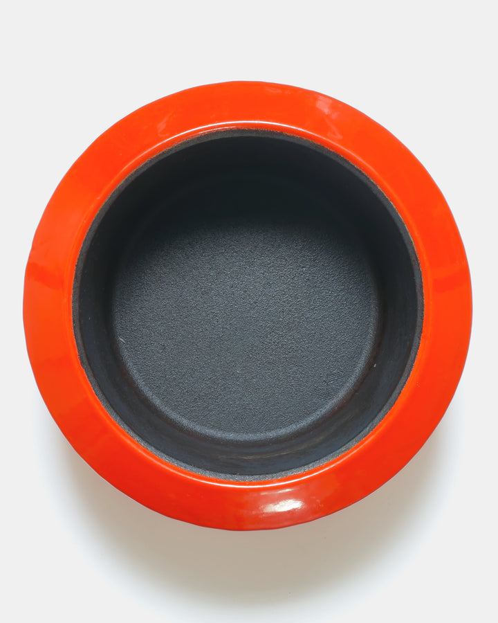 "FLYNG SAUSER" CAST IRON POT(RED)