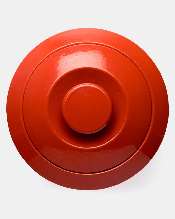 "FLYING SAUCER" CAST IRON POT(RED)