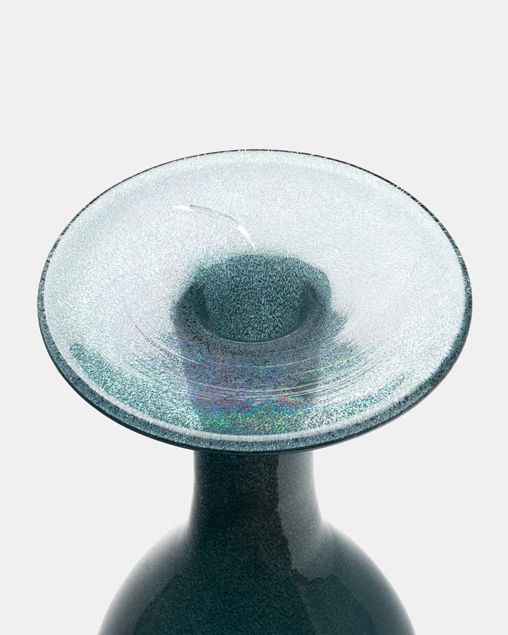 VASE(BLUE GREY CARBORUNDUM) H516