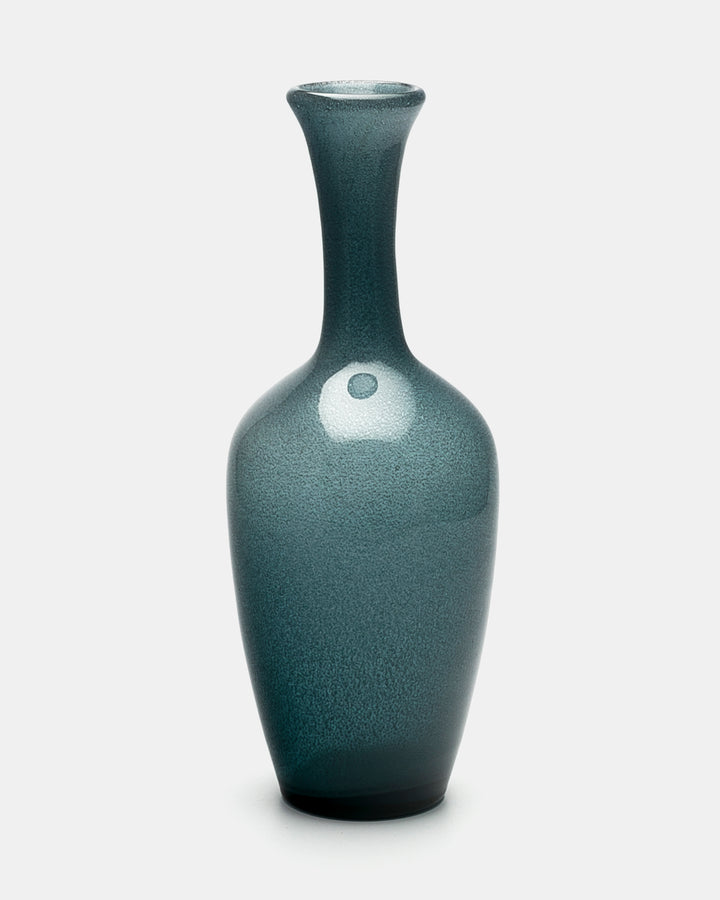 VASE(BLUE GREY CARBORUNDUM) H559