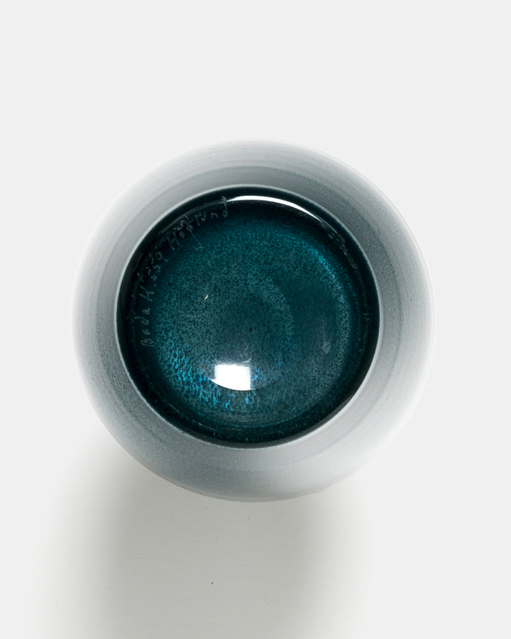 VASE(BLUE GREY CARBORUNDUM) H559