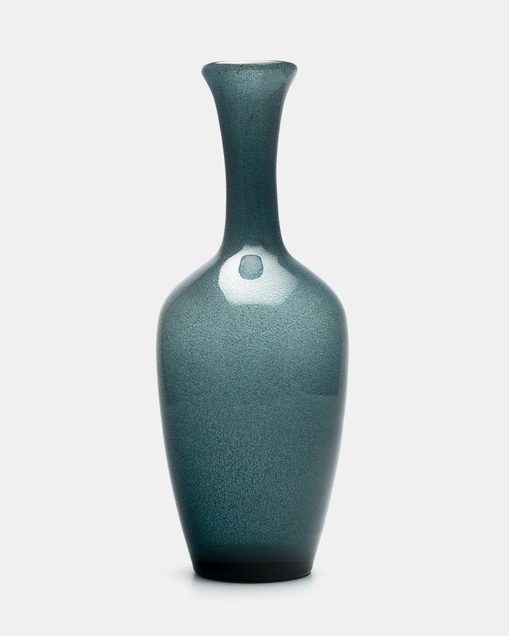 VASE(BLUE GREY CARBORUNDUM) H559