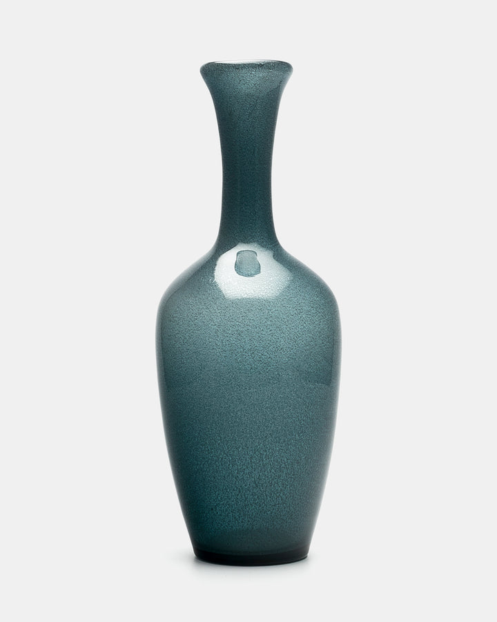 VASE(BLUE GREY CARBORUNDUM) H559