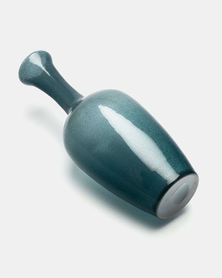 VASE(BLUE GREY CARBORUNDUM) H559