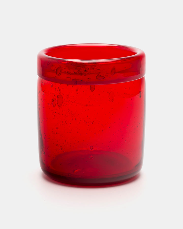 VASE(RED BUBBLED) H694