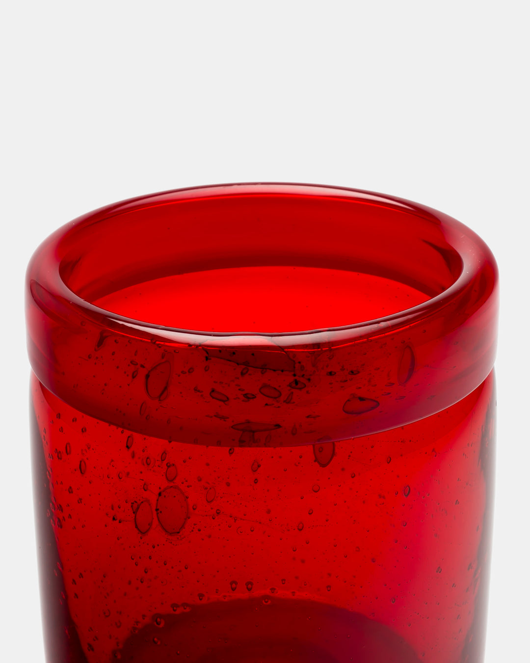 VASE(RED BUBBLED) H694