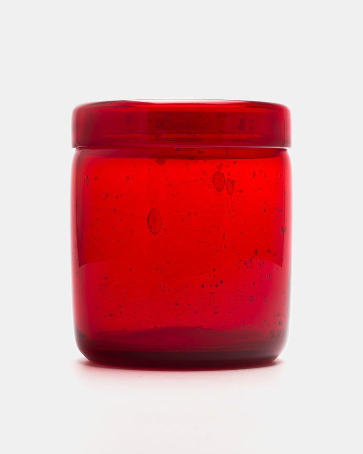 VASE(RED BUBBLED) H694