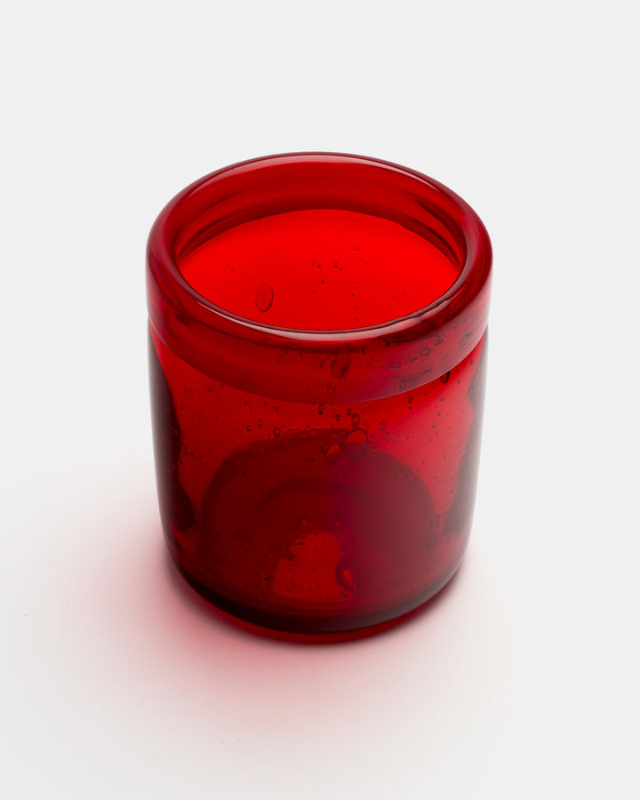 VASE(RED BUBBLED) H694