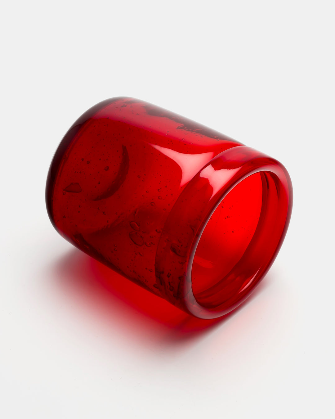 VASE(RED BUBBLED) H694