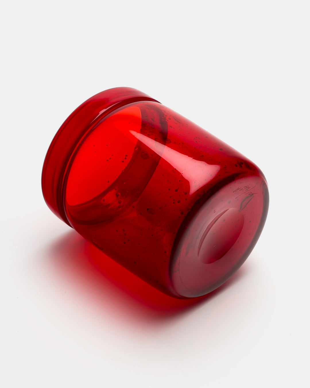 VASE(RED BUBBLED) H694