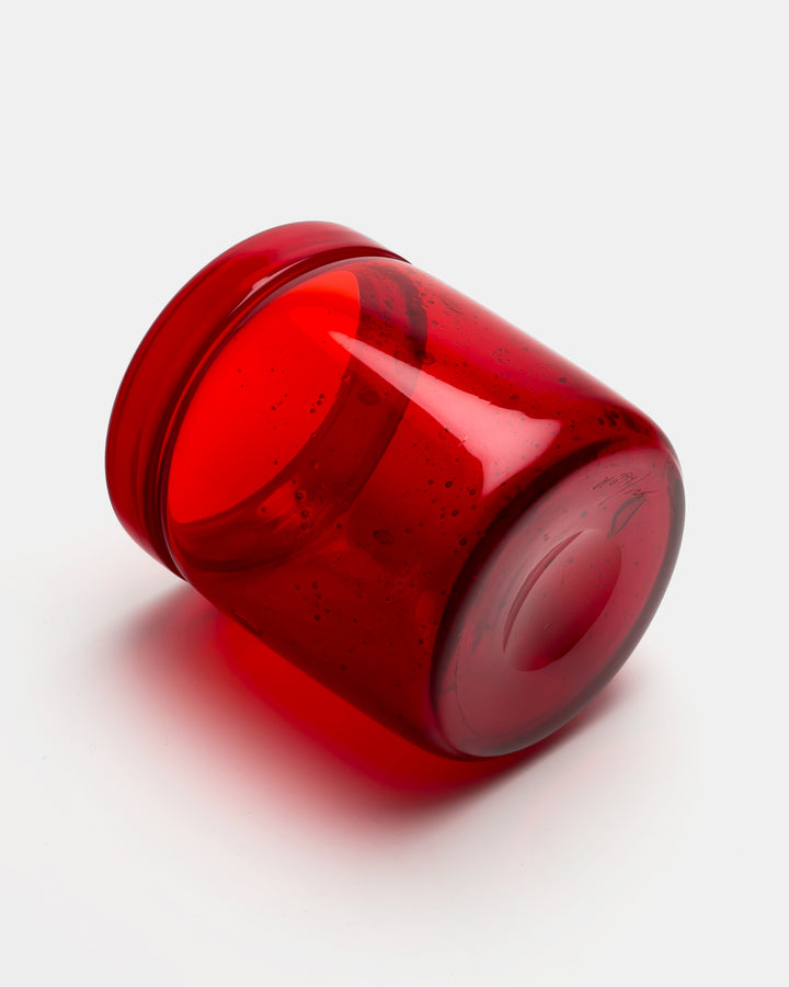 VASE(RED BUBBLED) H694