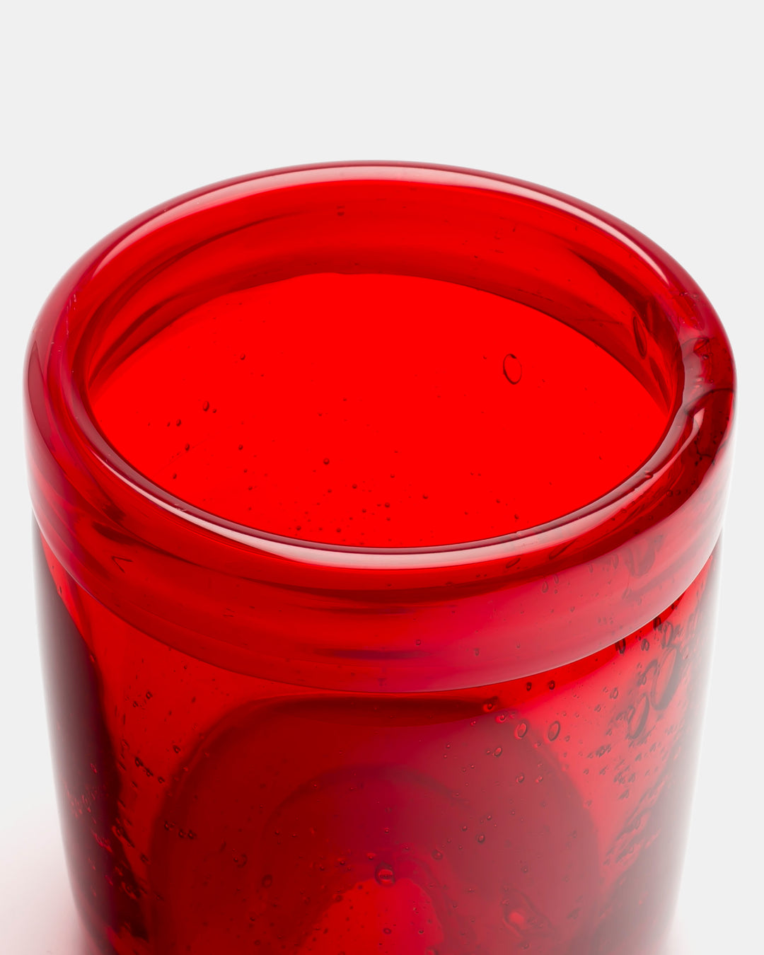 VASE(RED BUBBLED) H694