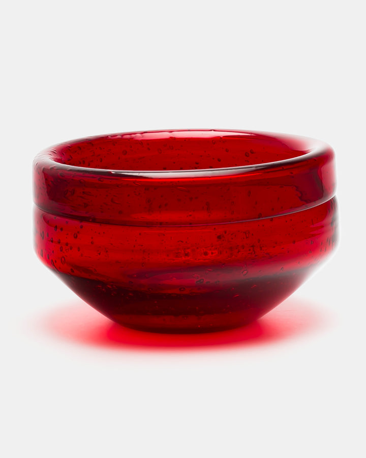 BOWL(RED BUBBLED) H680
