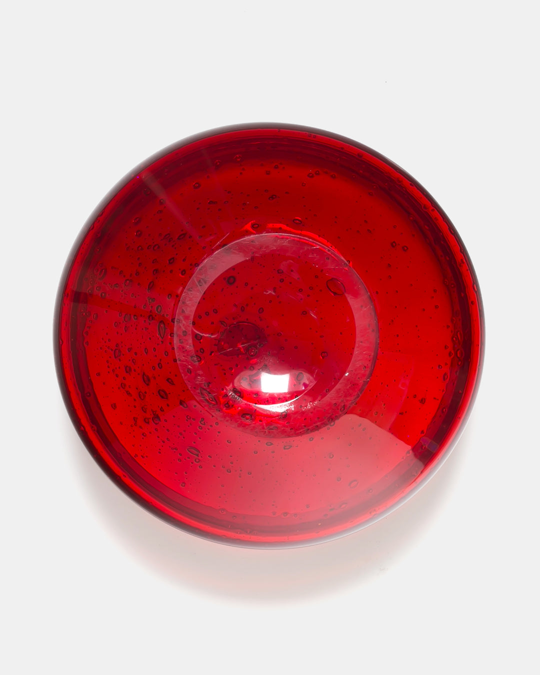 BOWL(RED BUBBLED) H680