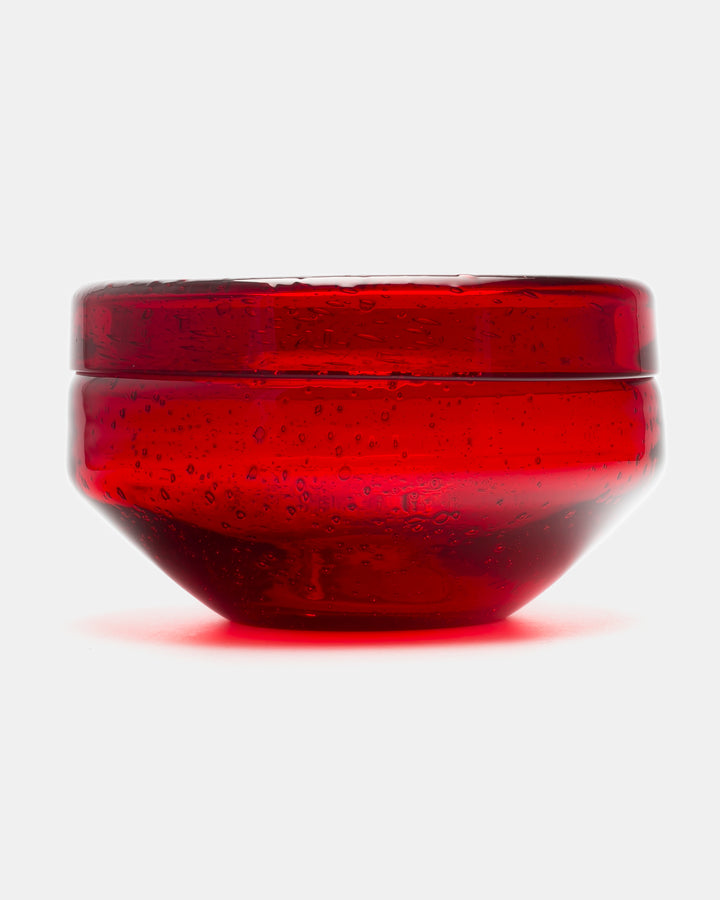 BOWL(RED BUBBLED) H680