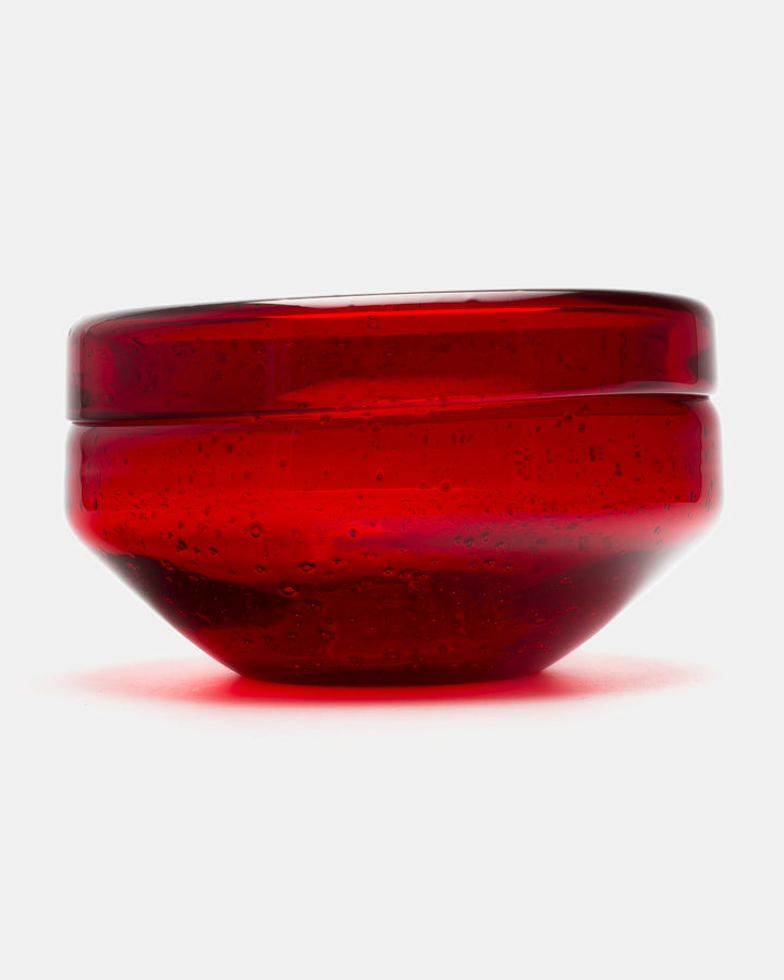 BOWL(RED BUBBLED) H680