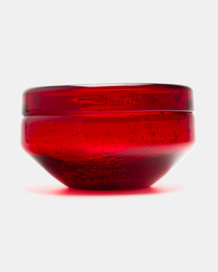 BOWL(RED BUBBLED) H680