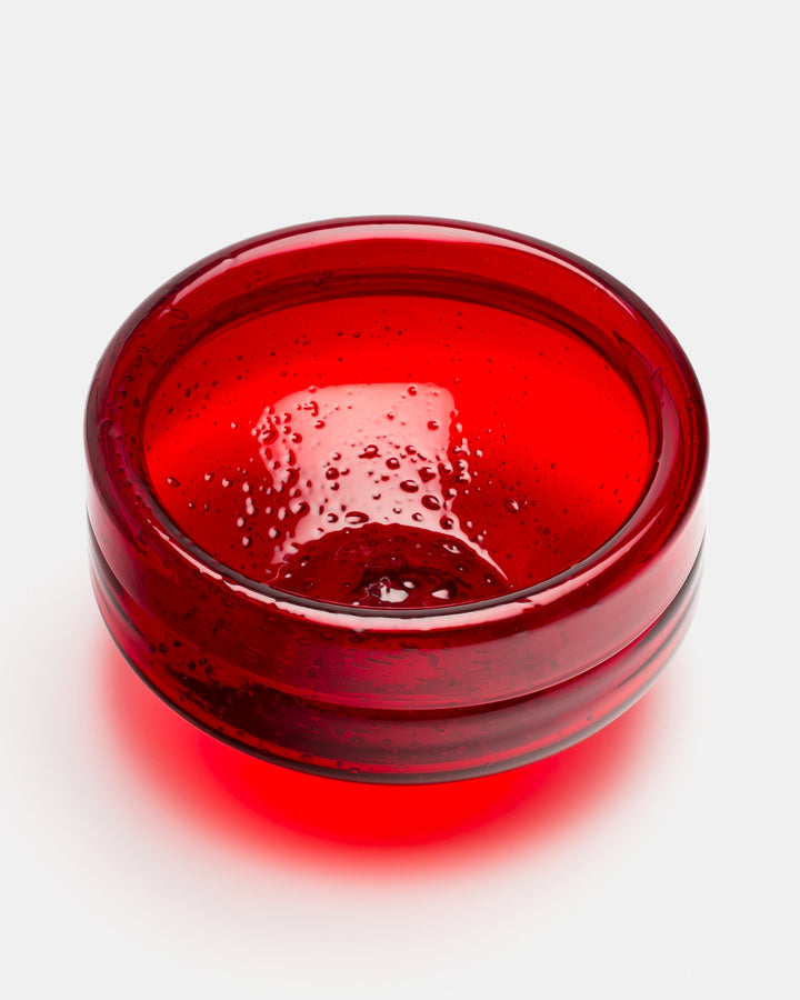 BOWL(RED BUBBLED) H680