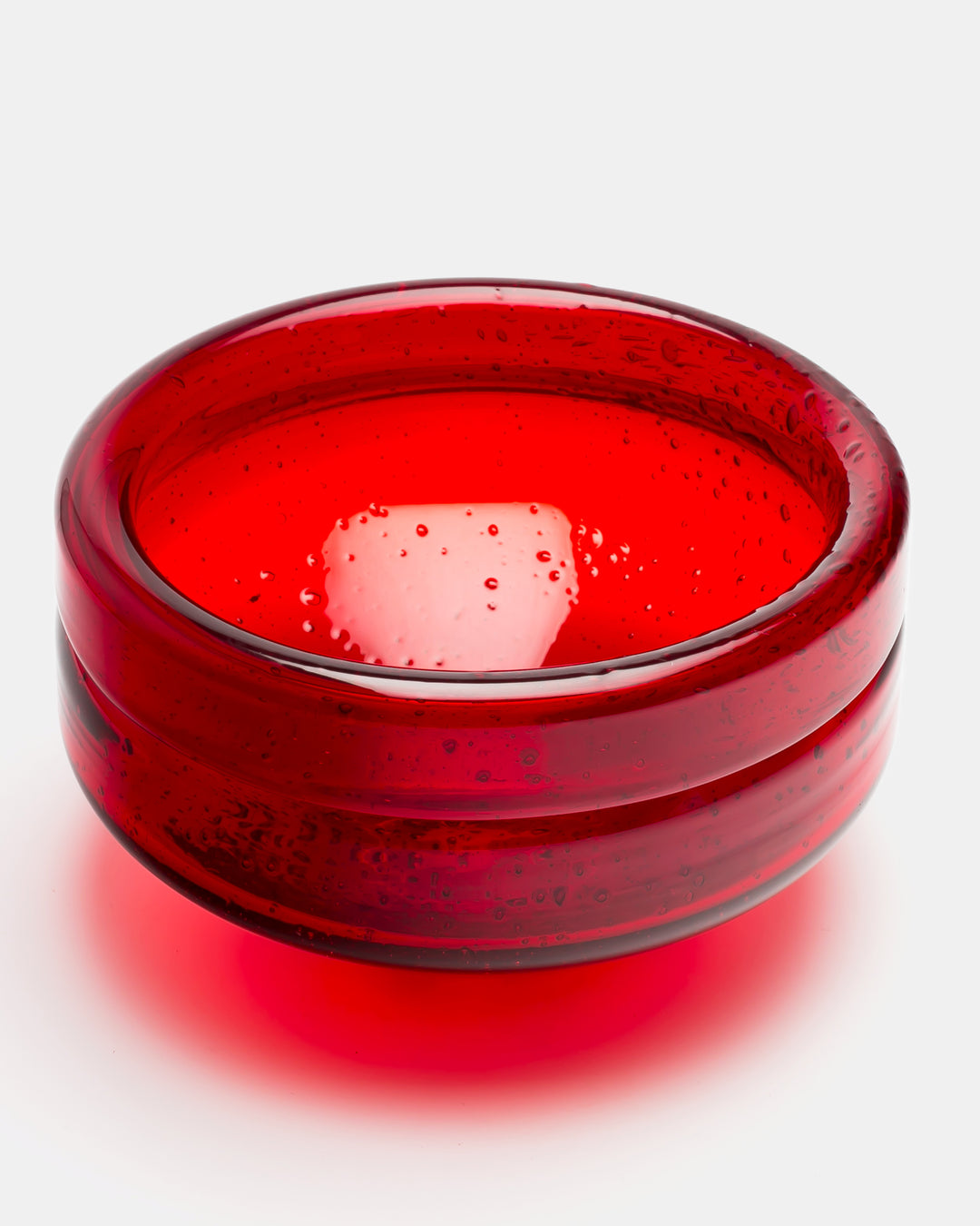 BOWL(RED BUBBLED) H680