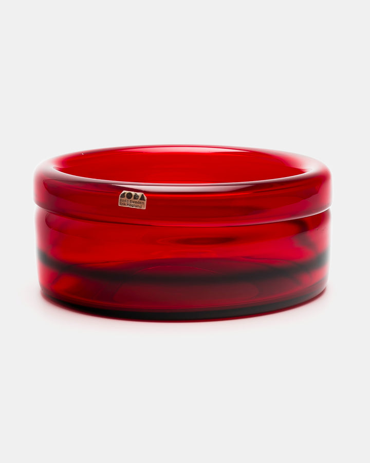 BOWL(RED BUBBLED) H1207