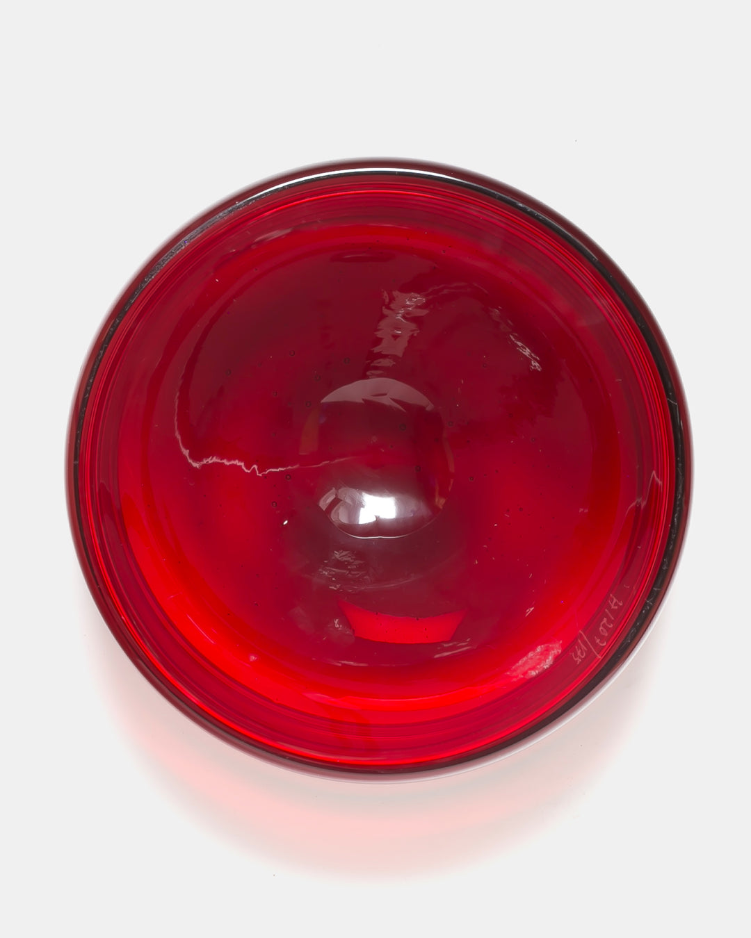BOWL(RED BUBBLED) H1207