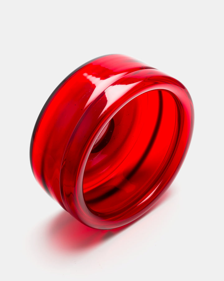 BOWL(RED BUBBLED) H1207