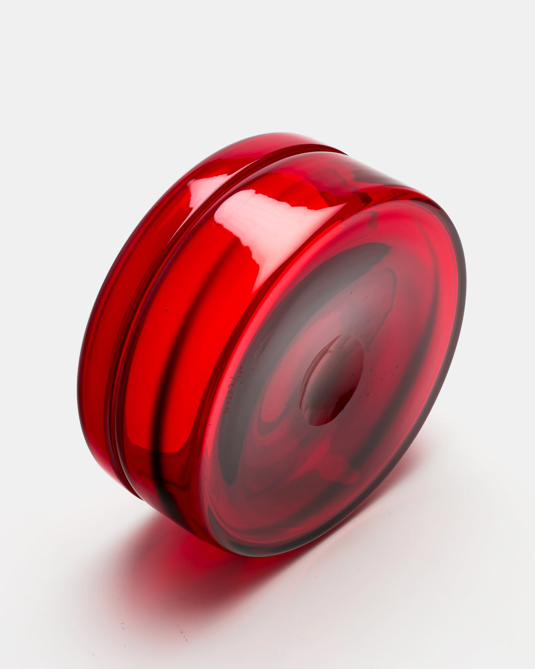 BOWL(RED BUBBLED) H1207