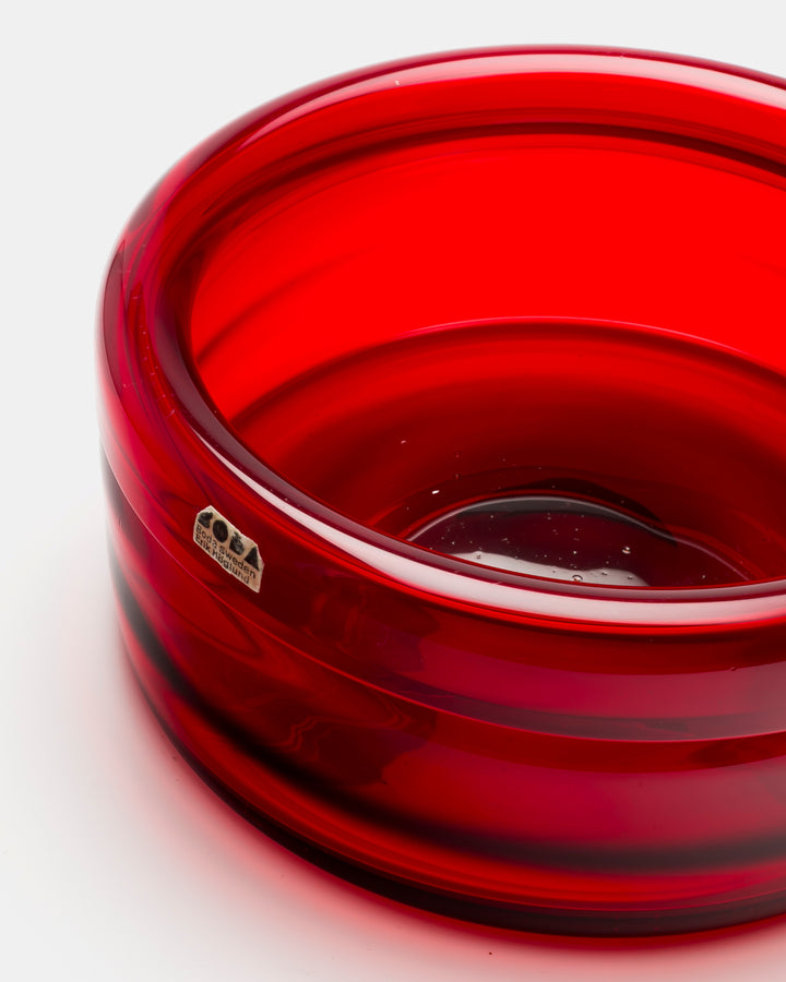 BOWL(RED BUBBLED) H1207