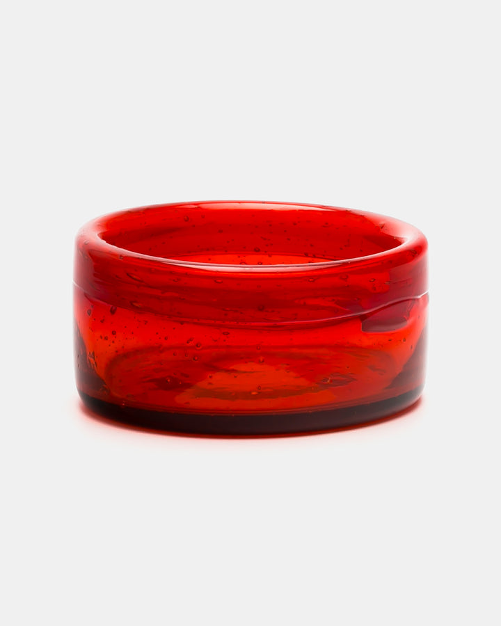BOWL(RED BUBBLED) H1207