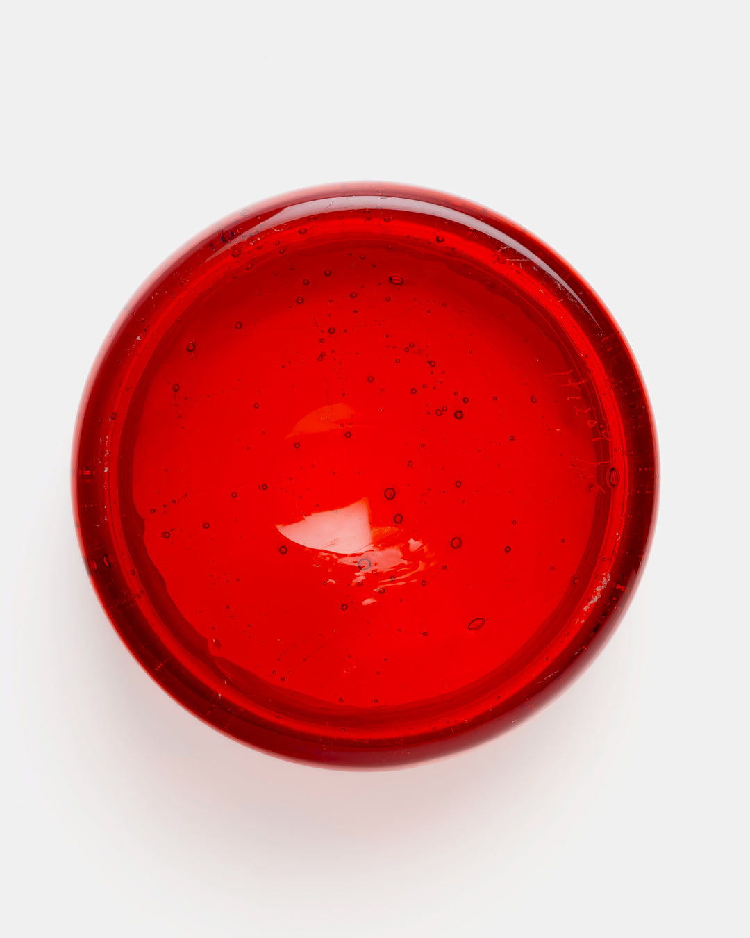 BOWL(RED BUBBLED) H1207