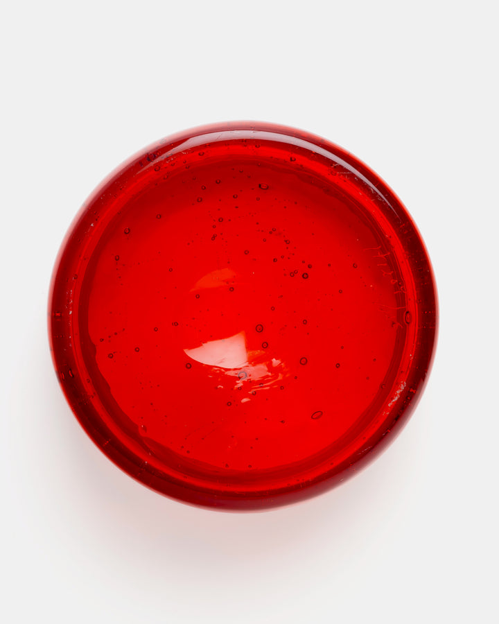 BOWL(RED BUBBLED) H1207