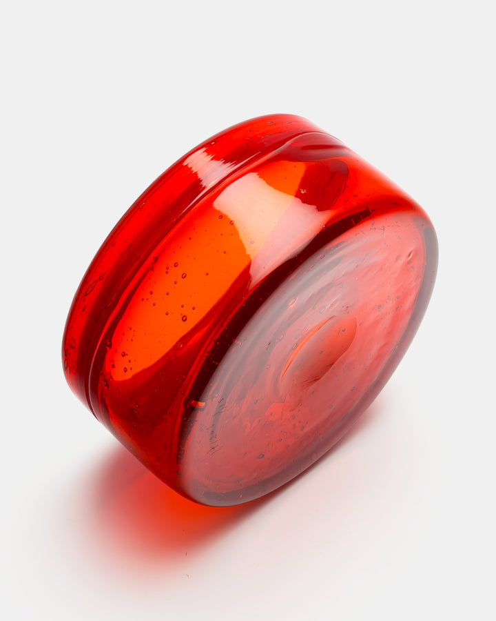 BOWL(RED BUBBLED) H1207