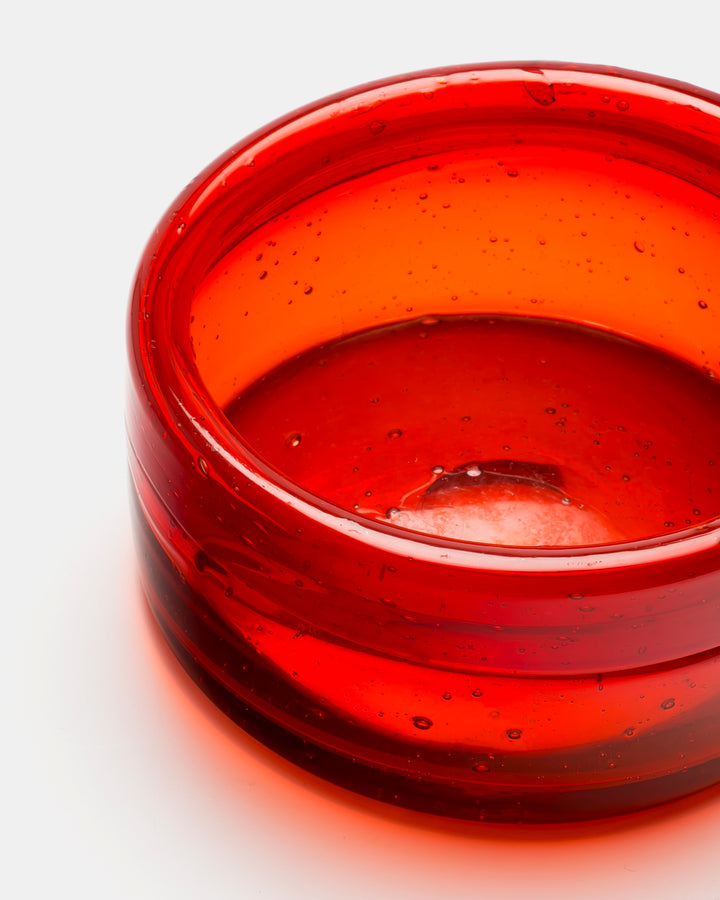 BOWL(RED BUBBLED) H1207