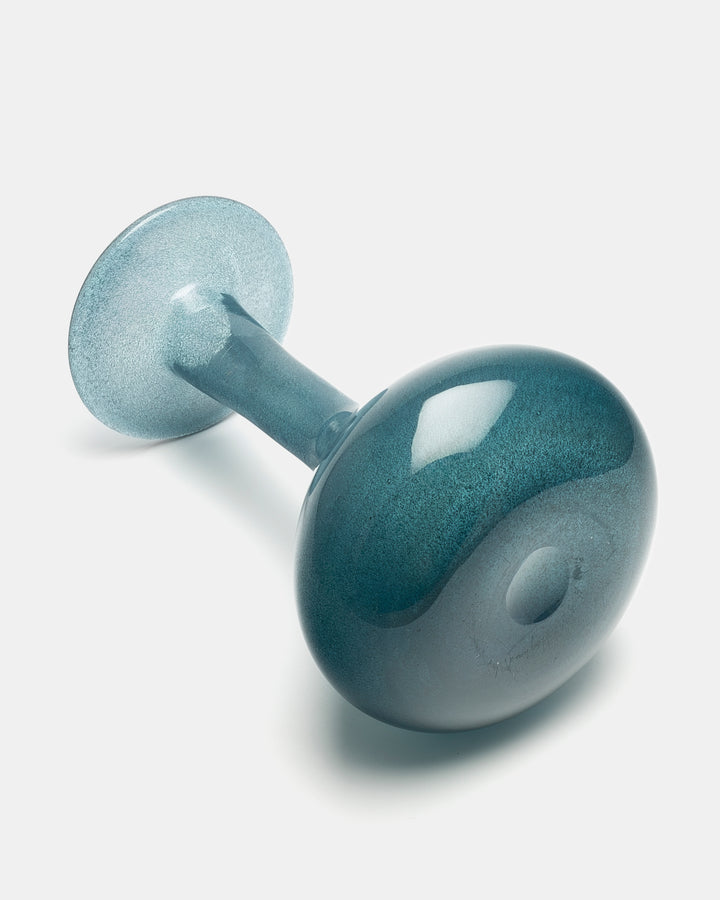 VASE(BLUE GREY CARBORUNDUM) H532