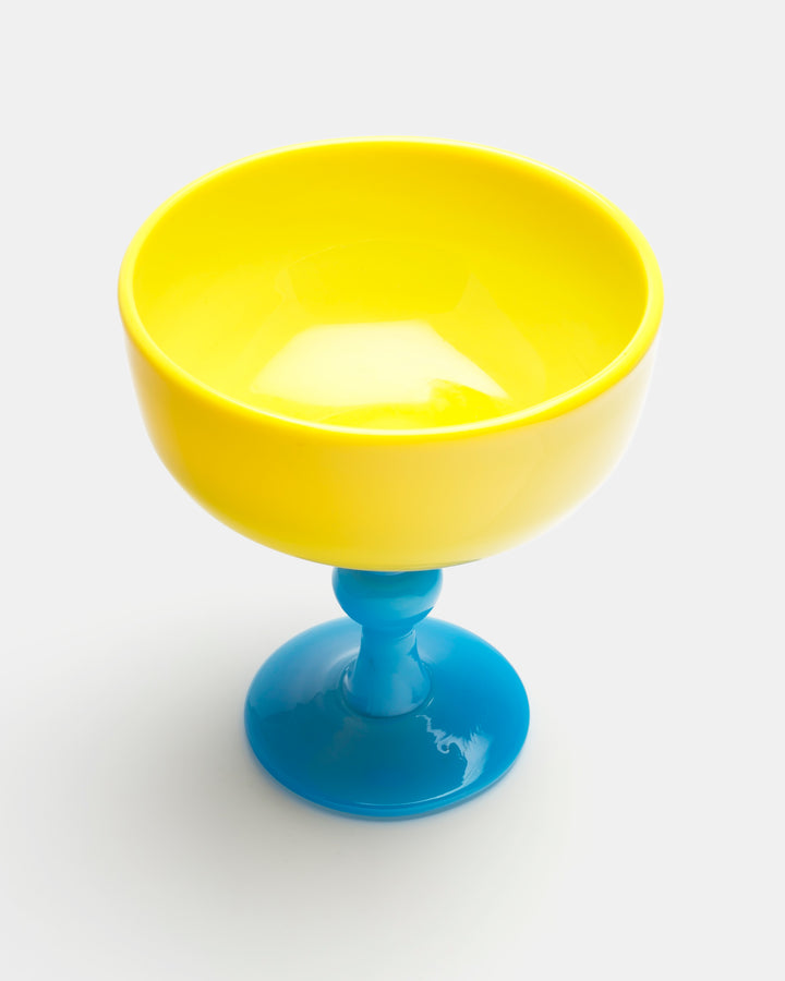 BOWL ON FOOT(YELLOW X OPAL BLUE) H1669
