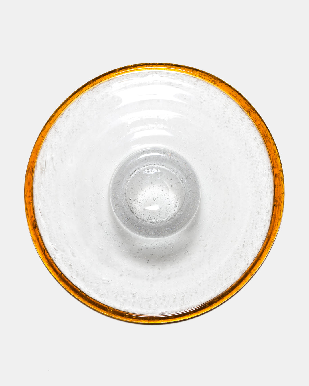 BOWL/CANDLESTICK(CLEAR X BROWN BUBBLED) H2169