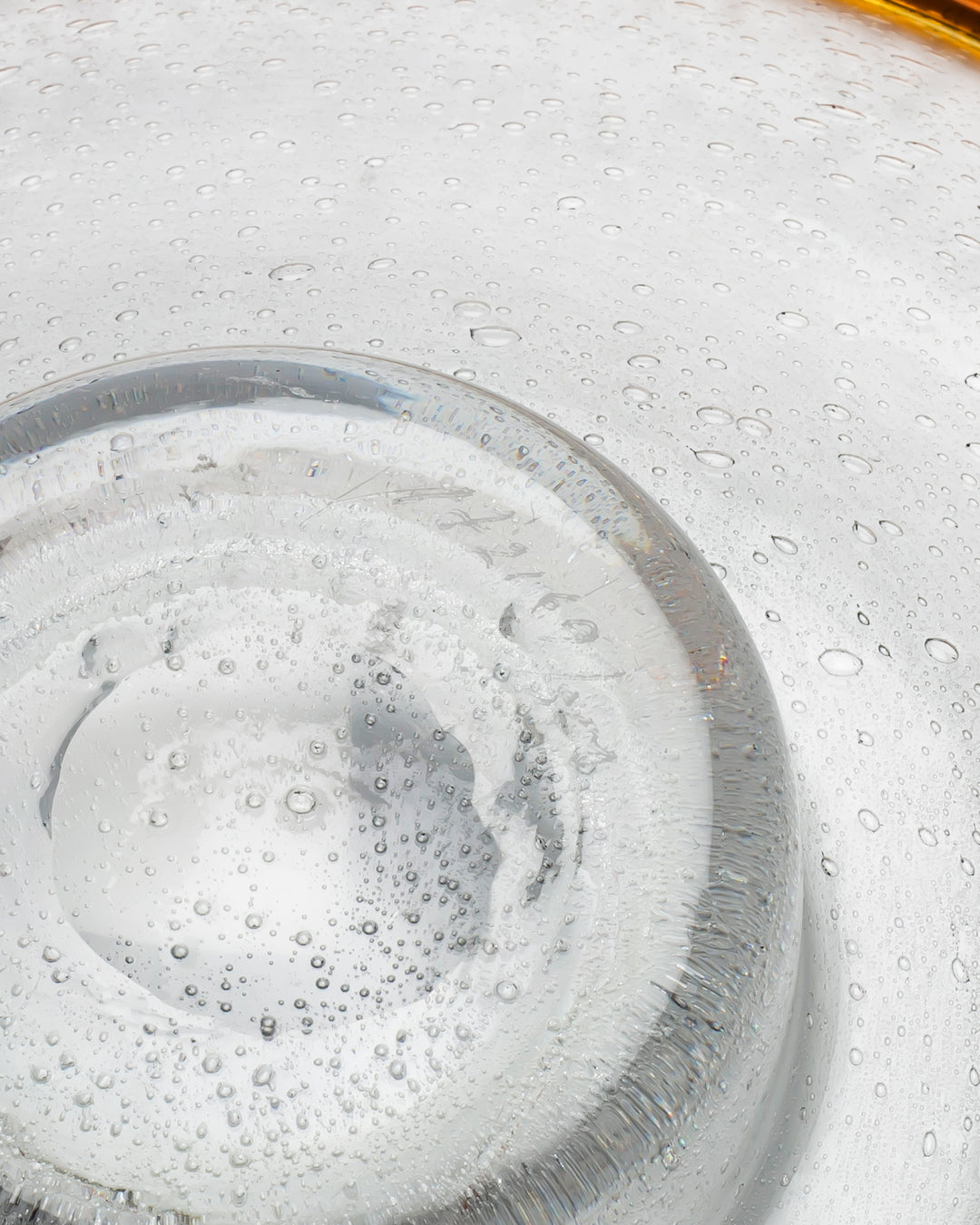 BOWL/CANDLESTICK(CLEAR X BROWN BUBBLED) H2169