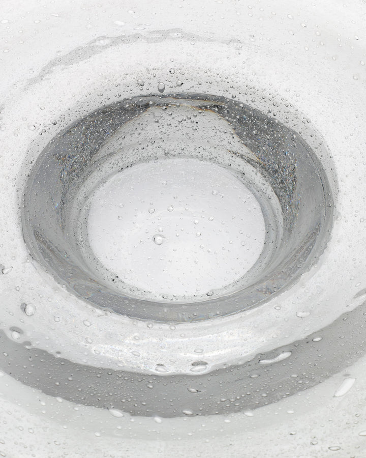 BOWL/CANDLESTICK(CLEAR X BROWN BUBBLED) H2169