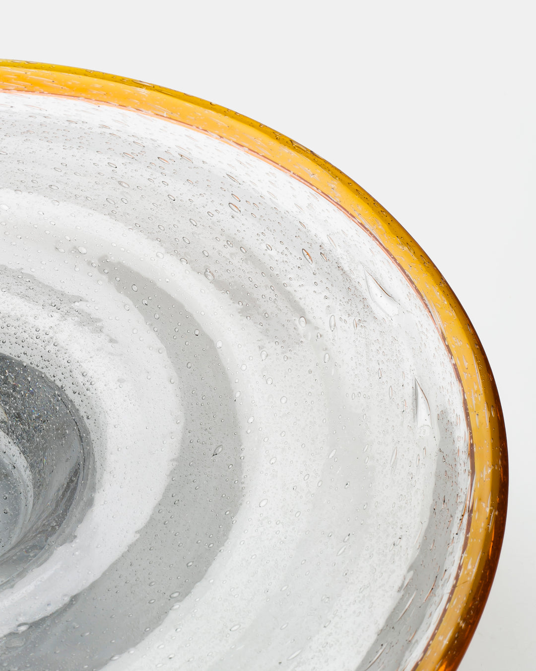 BOWL/CANDLESTICK(CLEAR X BROWN BUBBLED) H2169