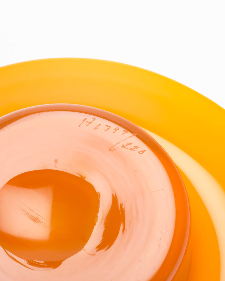 CANDLESTICK/BOWL(ORANGE) H1799