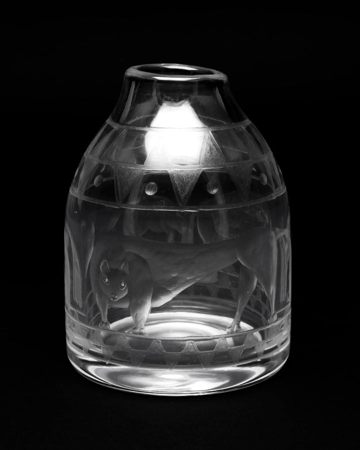 ENGRAVED VASE(CRYSTAL) H272